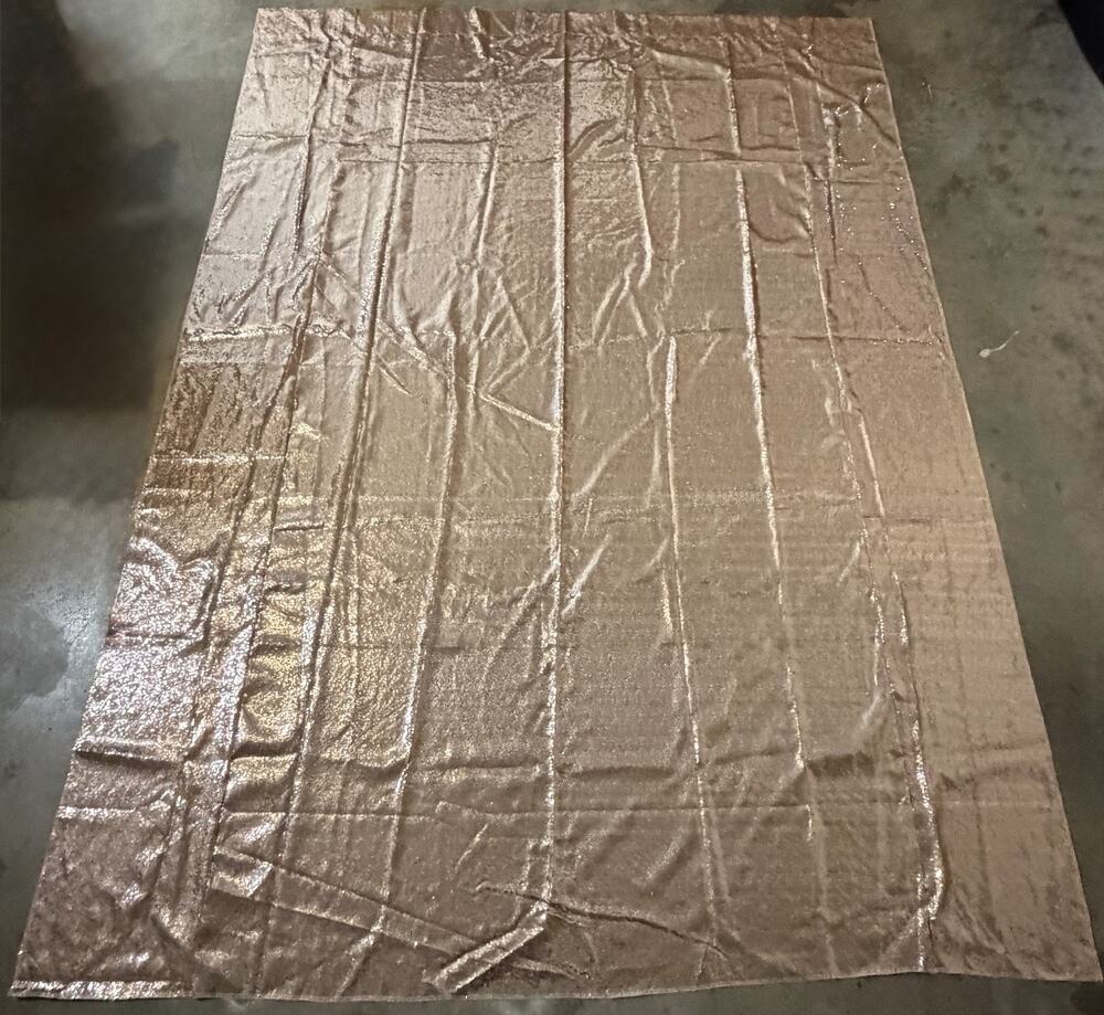 Glitter Rose Gold Sequin Backdrop 6x8 FT Panel